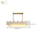 Suspension géométrique luxueuse en verre transparent pour îlot de cuisine