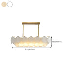Suspension géométrique luxueuse en verre transparent pour îlot de cuisine