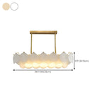 Suspension géométrique luxueuse en verre transparent pour îlot de cuisine