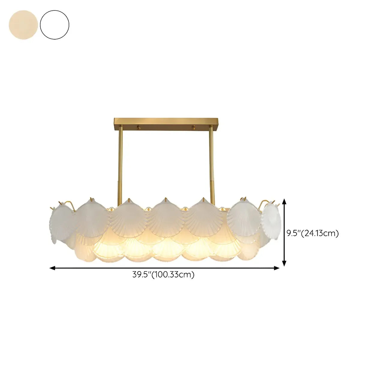 Suspension géométrique luxueuse en verre transparent pour îlot de cuisine