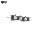 Applique da bagno a 3 luci in vetro trasparente moderno color argento