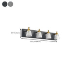 Applique da bagno a 3 luci in vetro trasparente moderno color argento