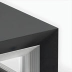 Lampe de plafond cubique d'ambiance en métal noir et verre transparent