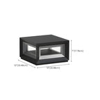 Lampe de plafond cubique d'ambiance en métal noir et verre transparent