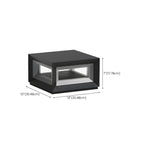 Lampe de plafond cubique d'ambiance en métal noir et verre transparent
