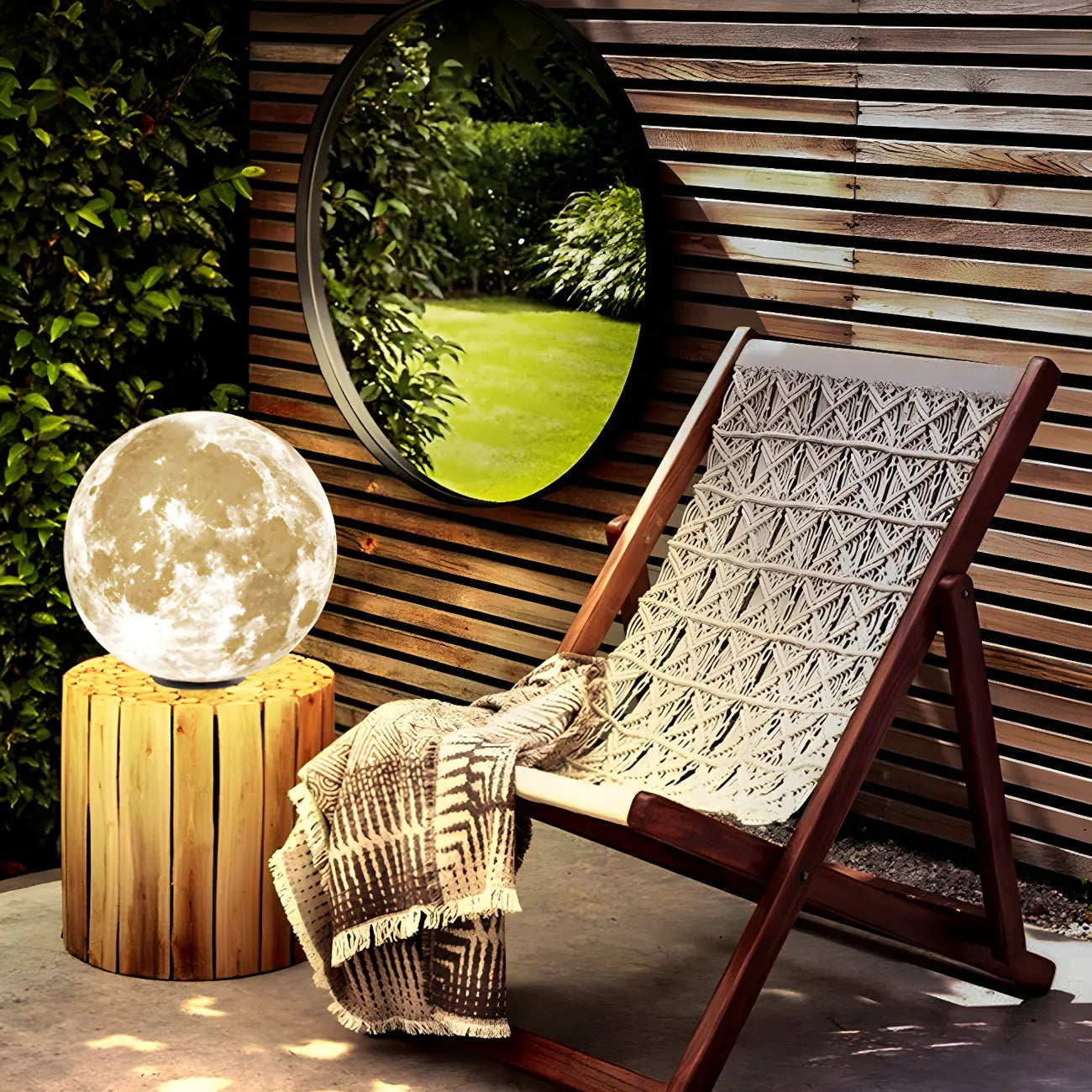 Lampes LED en forme de lune pour poteaux extérieurs