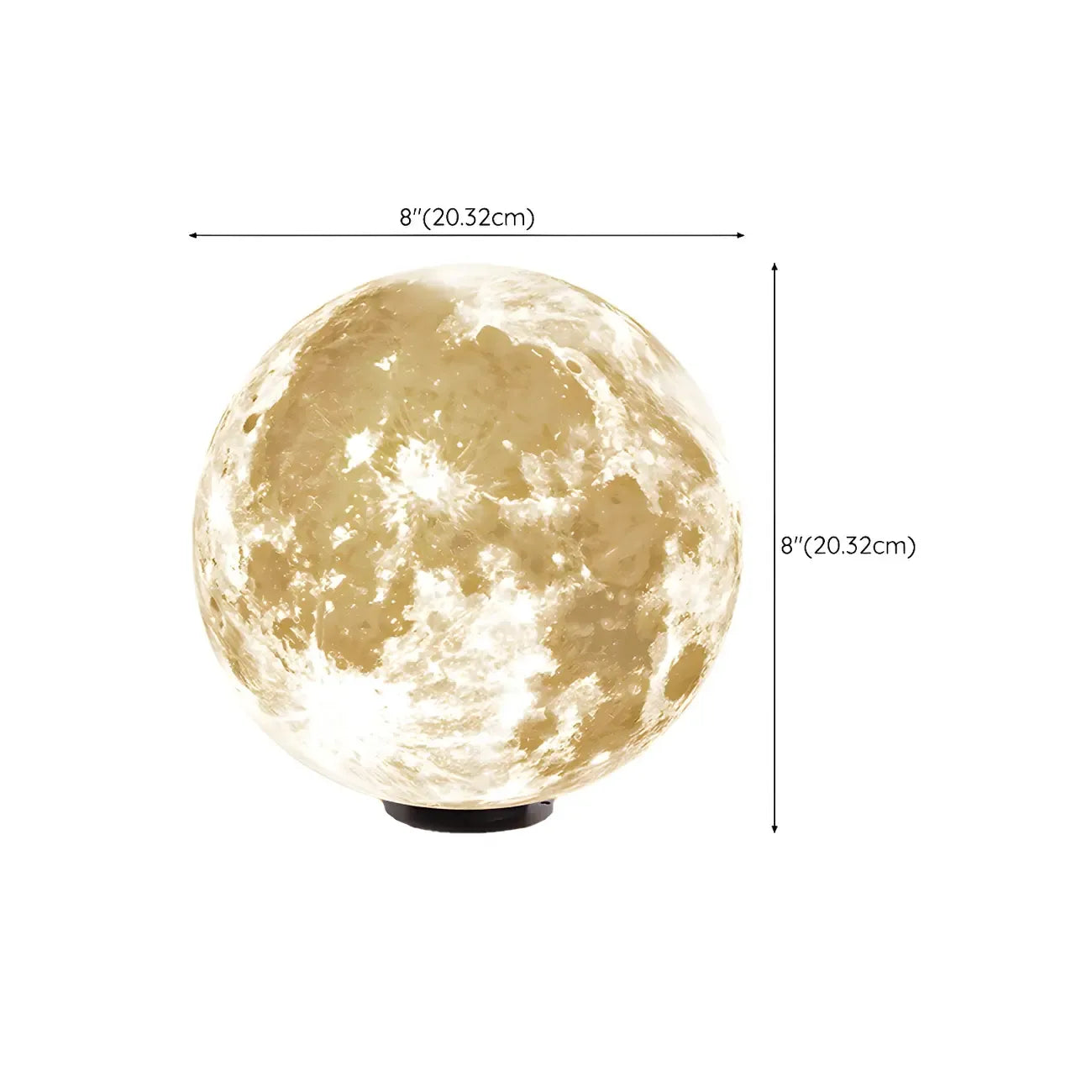 Lampes LED en forme de lune pour poteaux extérieurs
