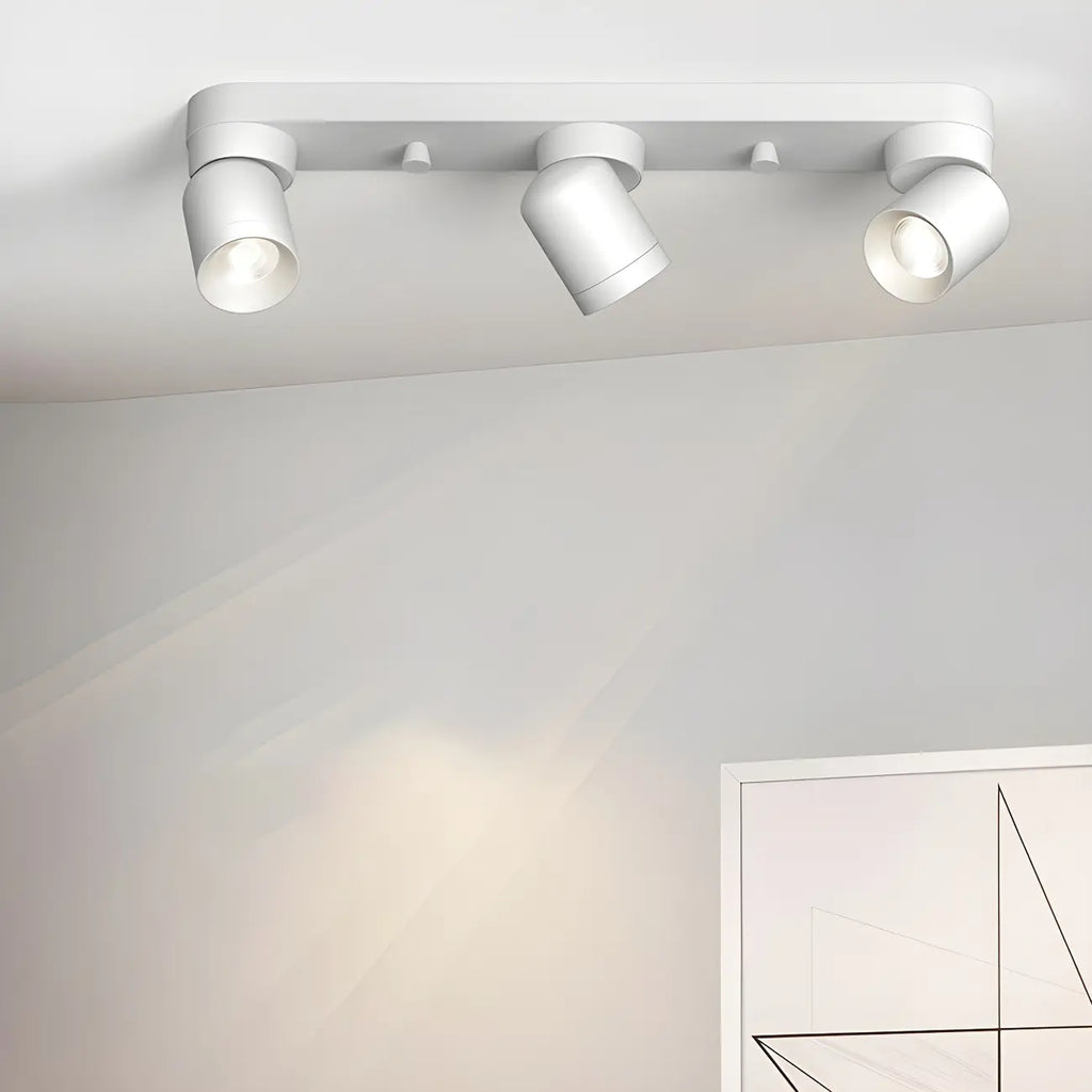 Mini projecteur LED encastré réglable en aluminium, style minimaliste.