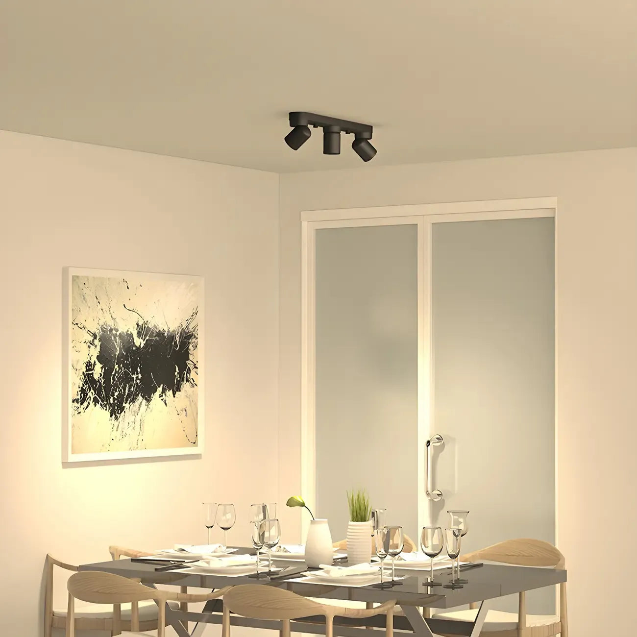 Mini projecteur LED encastré réglable en aluminium, style minimaliste.