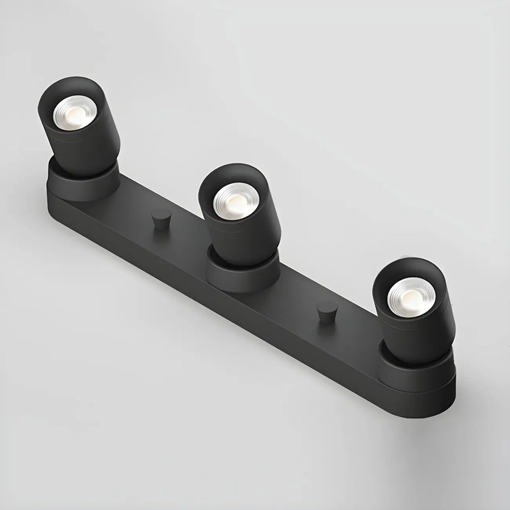 Mini projecteur LED encastré réglable en aluminium, style minimaliste.