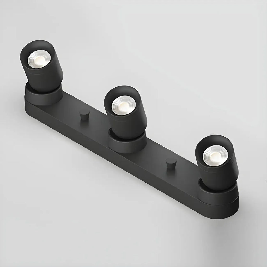Mini projecteur LED encastré réglable en aluminium, style minimaliste.