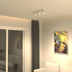 Mini projecteur LED encastré réglable en aluminium, style minimaliste.