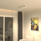 Mini projecteur LED encastré réglable en aluminium, style minimaliste.