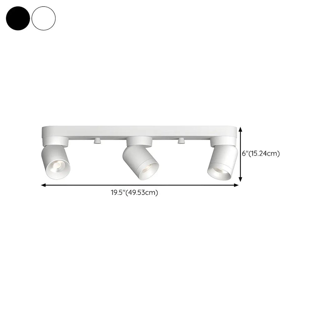 Mini projecteur LED encastré réglable en aluminium, style minimaliste.