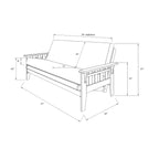 Ensemble futon Somette Tucson pleine grandeur en noyer rustique avec matelas