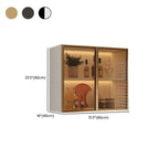 vaisselier mural gris en bois pour cuisine