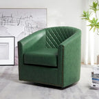 Fauteuil à barillet pivotant en cuir PU touffeté KINWELL 29