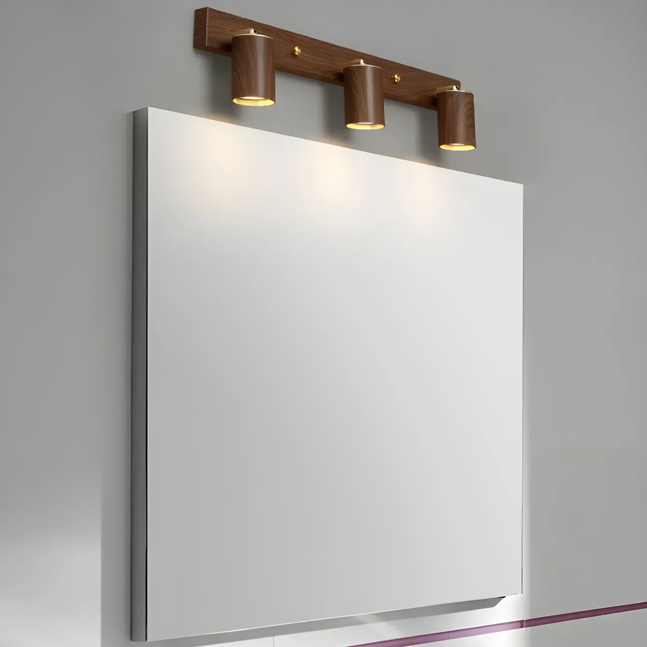 Appliques murales cylindriques marron contemporaines à plusieurs lumières