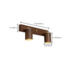 Appliques murales cylindriques marron contemporaines à plusieurs lumières