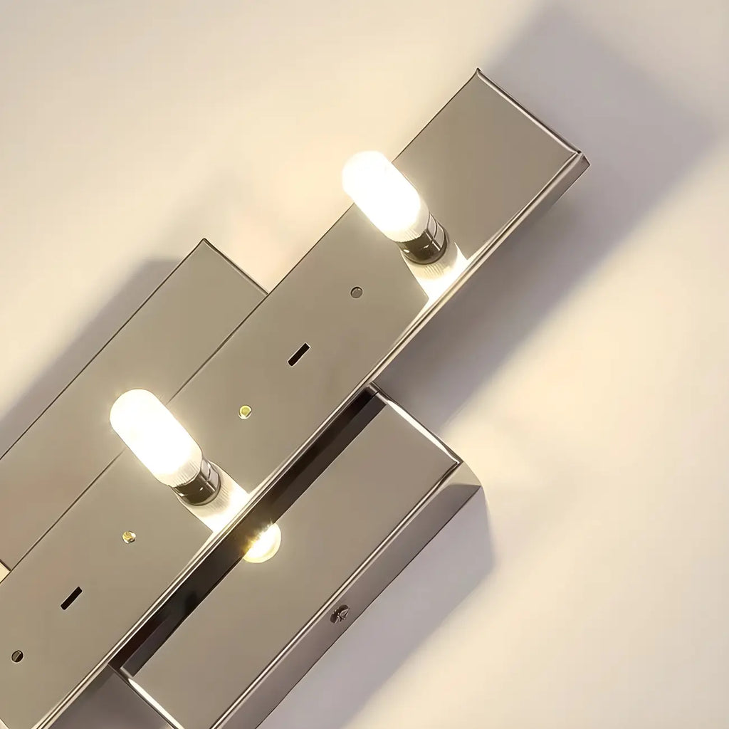 Lampe de coiffeuse géométrique de luxe en cristal doré
