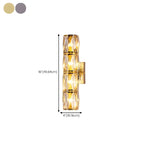 Lampe de coiffeuse géométrique de luxe en cristal doré