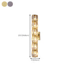 Lampe de coiffeuse géométrique de luxe en cristal doré