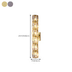 Lampe de coiffeuse géométrique de luxe en cristal doré