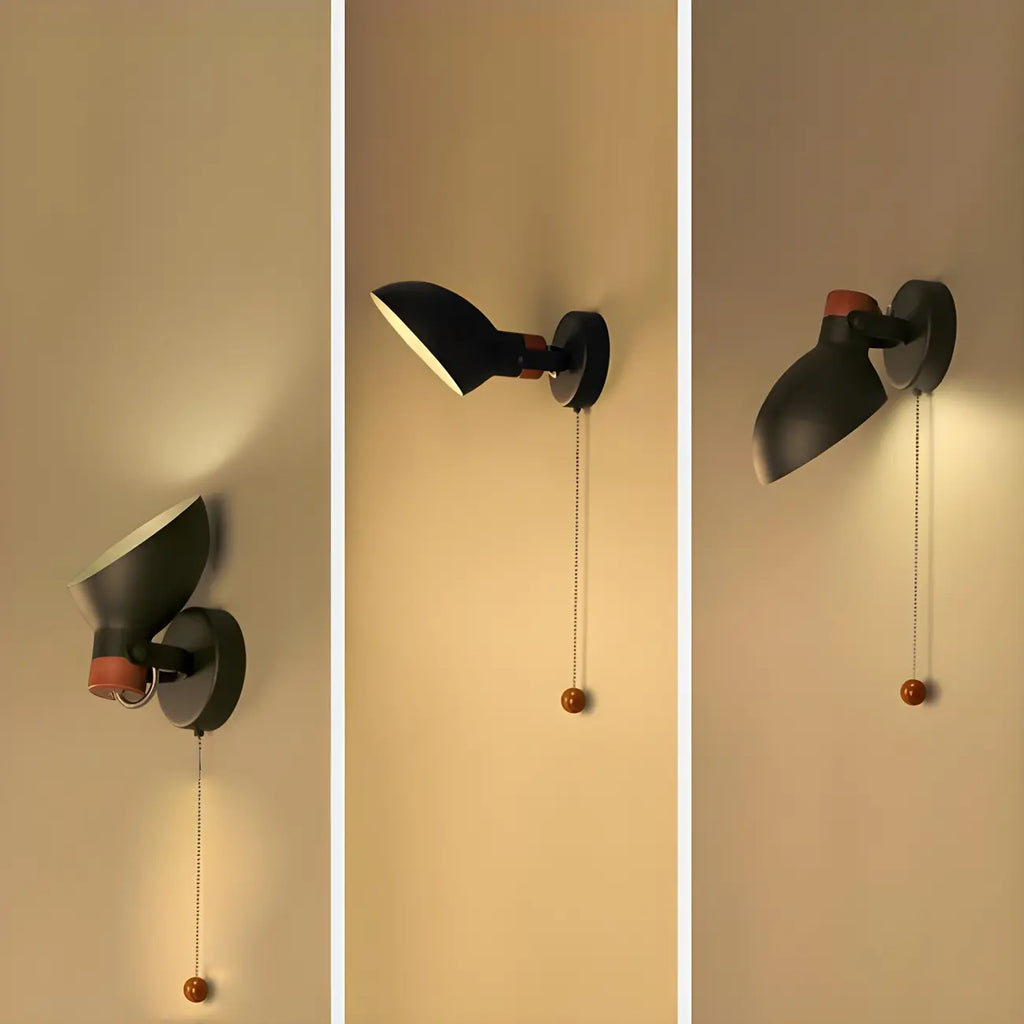 Applique murale minimaliste en métal réglable avec chaînette pour la maison