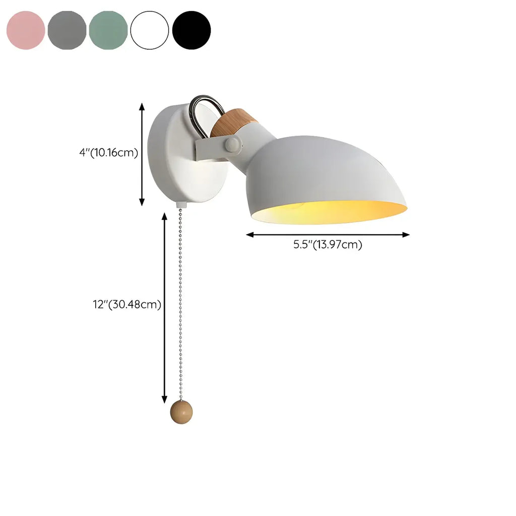 Applique murale minimaliste en métal réglable avec chaînette pour la maison