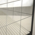 Lampes solaires cubiques transparentes noires pour poteaux extérieurs