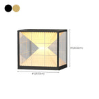 Lampes solaires cubiques transparentes noires pour poteaux extérieurs