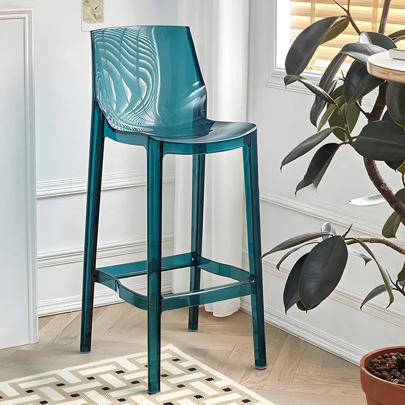 Tabouret de bar moderne en acrylique, coloré, durable et élégant