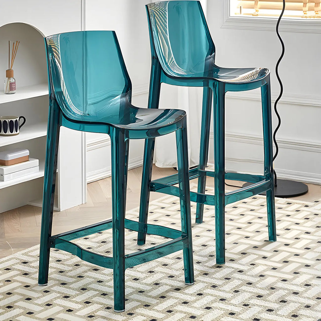 Tabouret de bar moderne en acrylique, coloré, durable et élégant