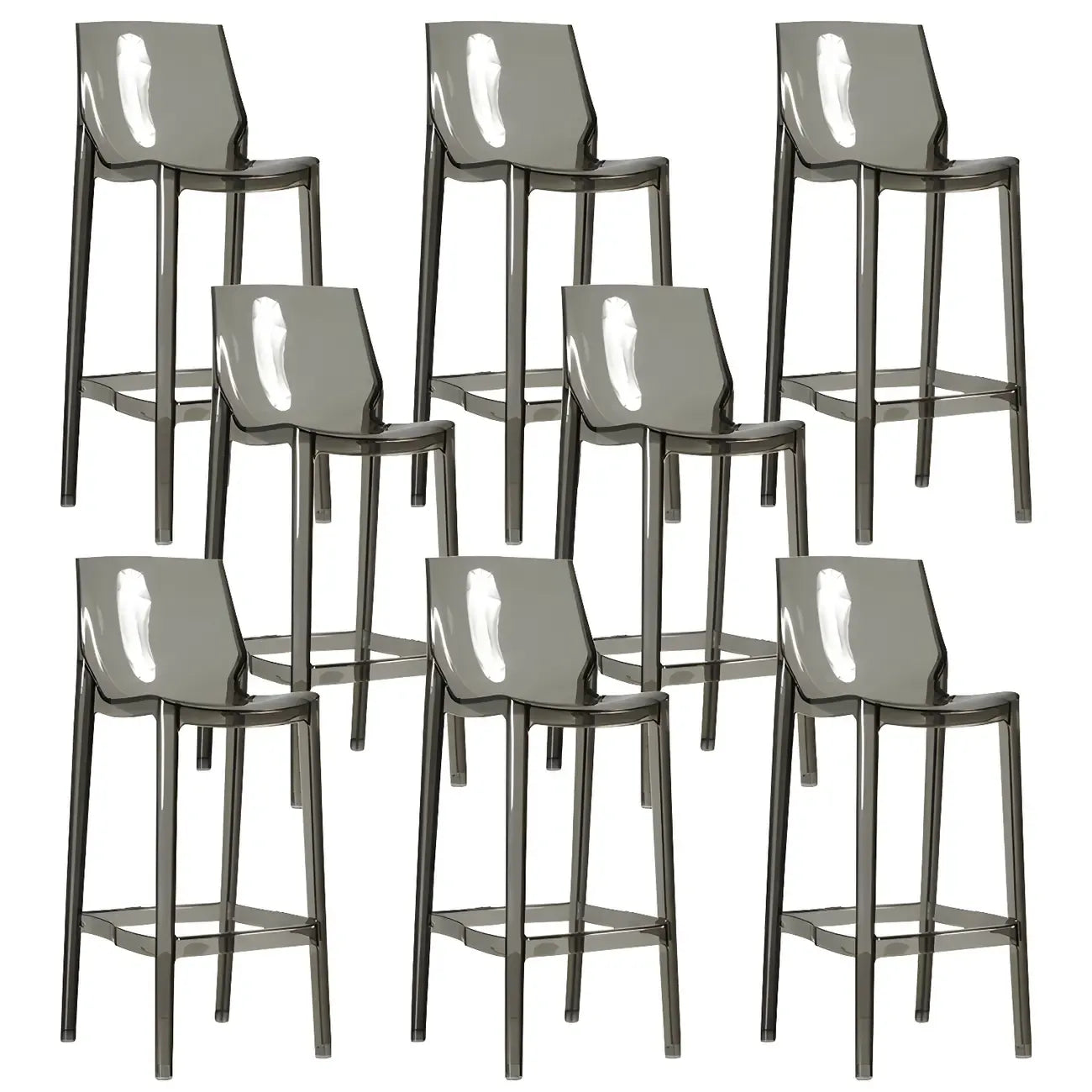 Tabouret de bar moderne en acrylique, coloré, durable et élégant