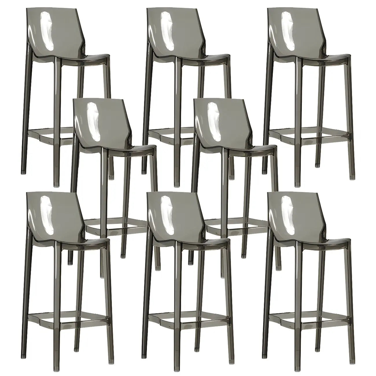 Tabouret de bar moderne en acrylique, coloré, durable et élégant