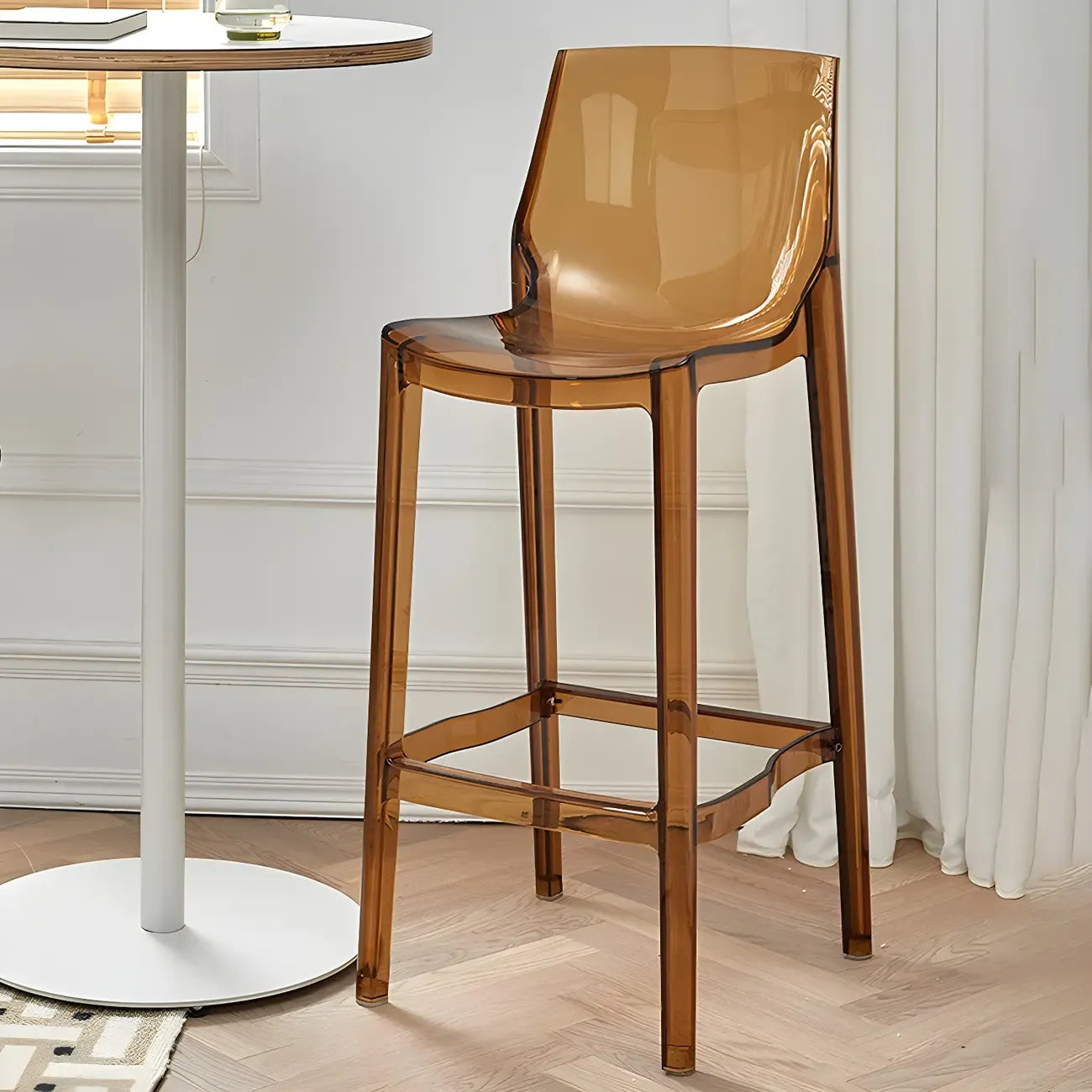 Tabouret de bar moderne en acrylique, coloré, durable et élégant