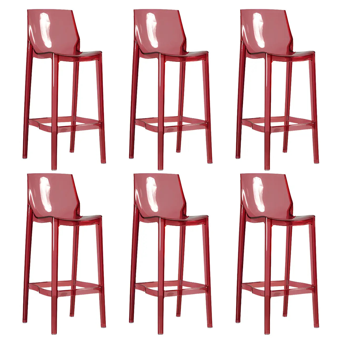 Tabouret de bar moderne en acrylique, coloré, durable et élégant