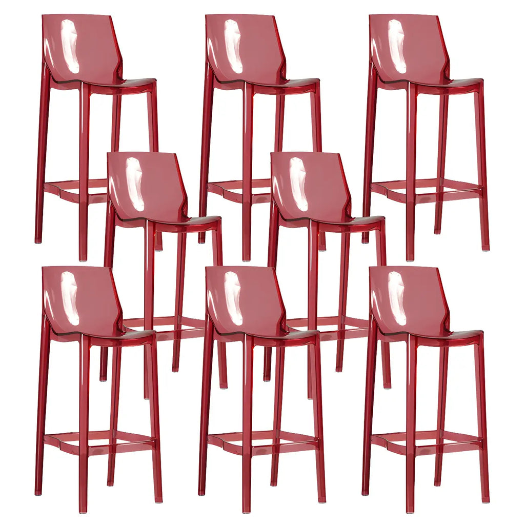 Tabouret de bar moderne en acrylique, coloré, durable et élégant