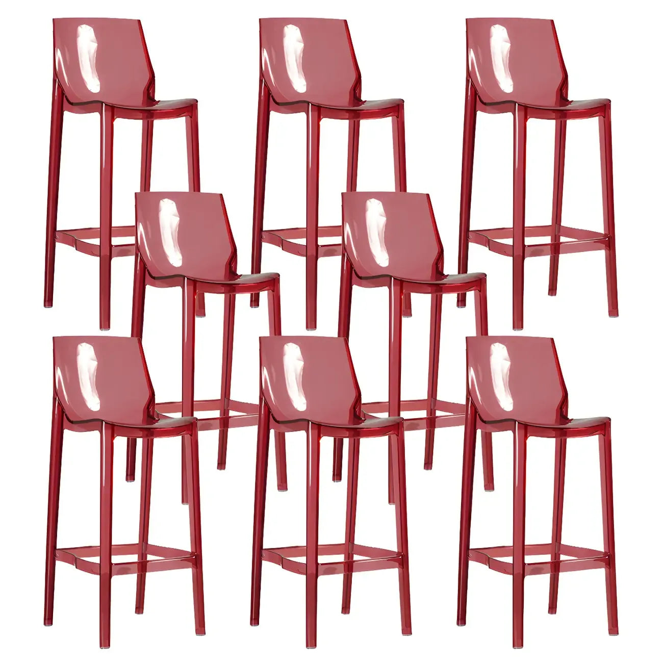 Tabouret de bar moderne en acrylique, coloré, durable et élégant