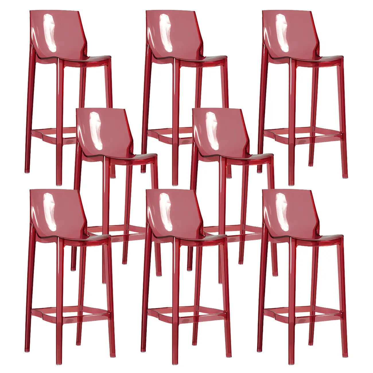 Tabouret de bar moderne en acrylique, coloré, durable et élégant