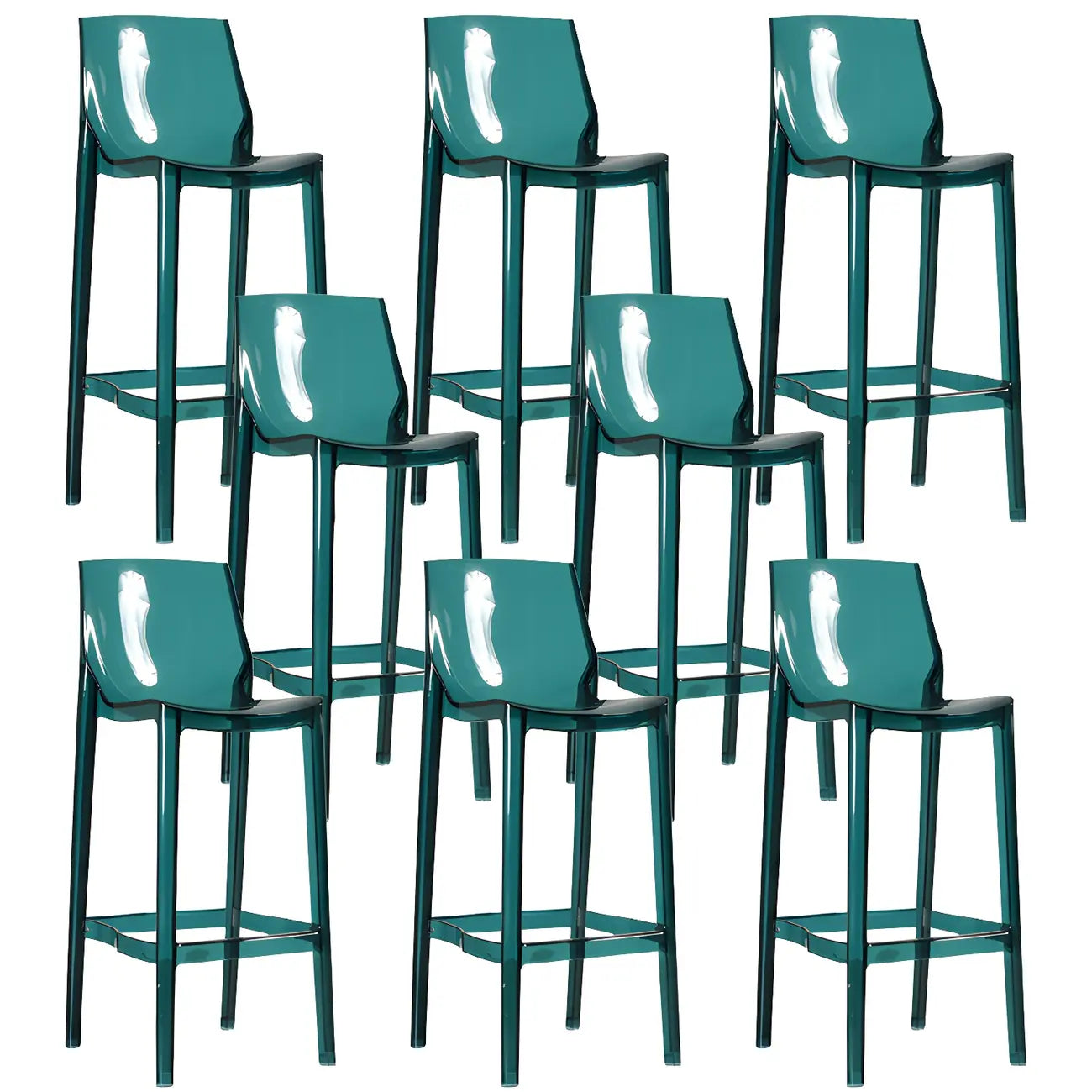Tabouret de bar moderne en acrylique, coloré, durable et élégant