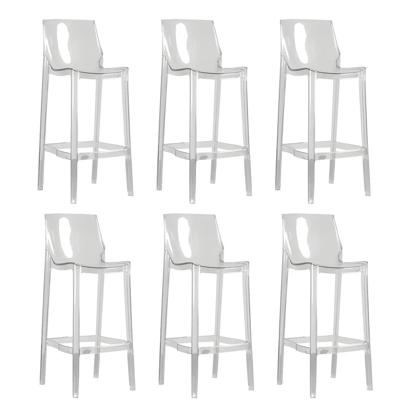 Tabouret de bar moderne en acrylique, coloré, durable et élégant
