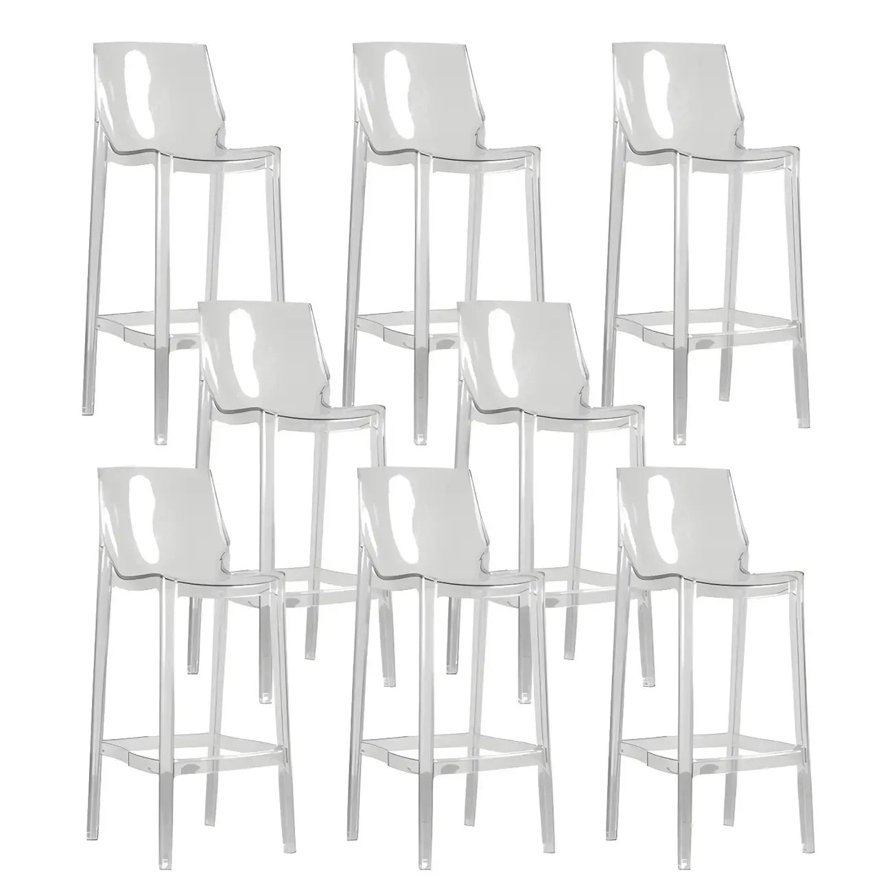 Tabouret de bar moderne en acrylique, coloré, durable et élégant