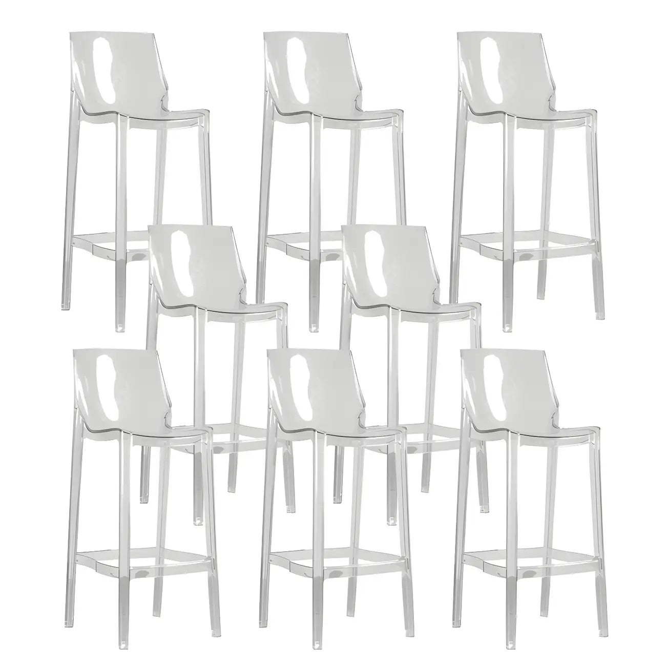 Tabouret de bar moderne en acrylique, coloré, durable et élégant