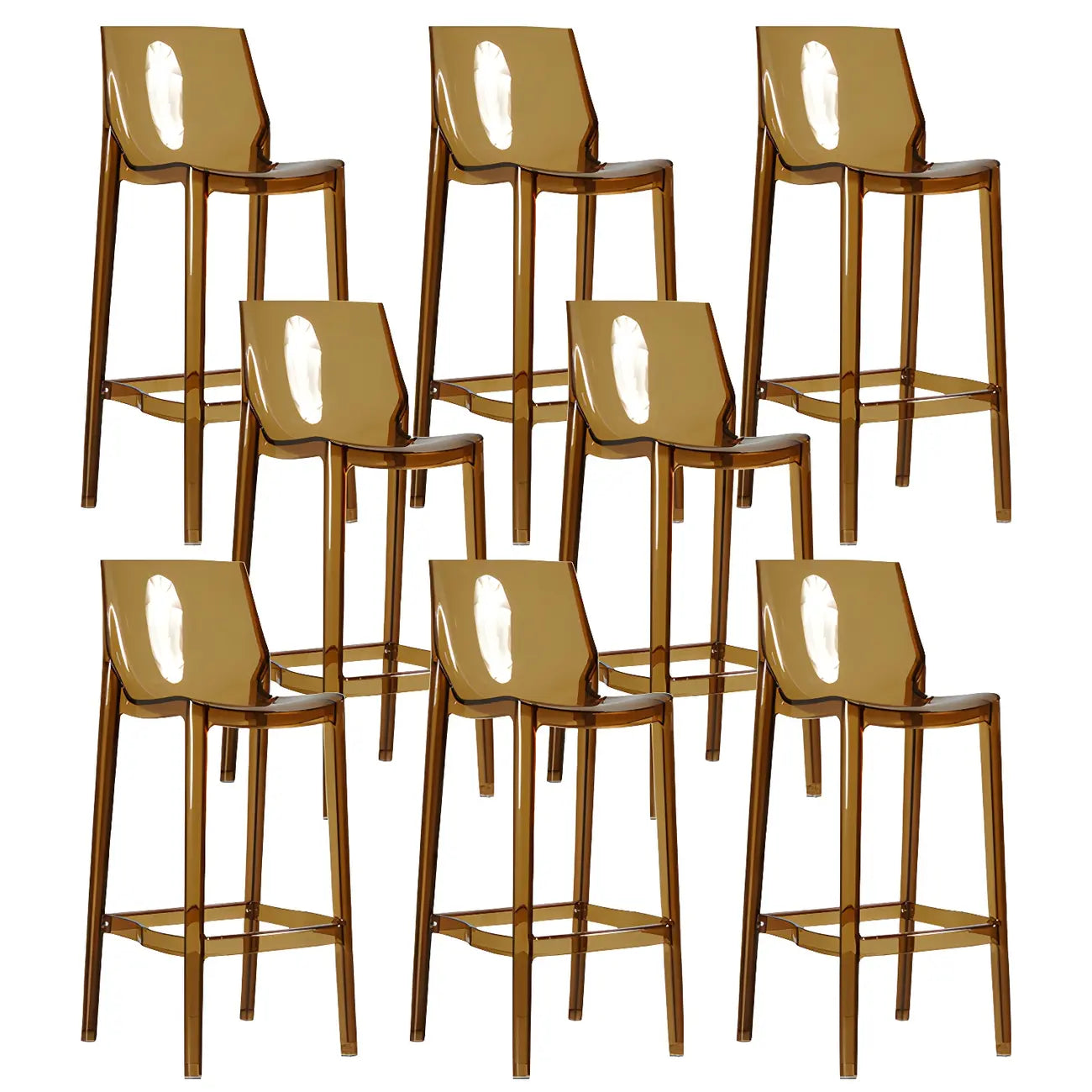 Tabouret de bar moderne en acrylique, coloré, durable et élégant