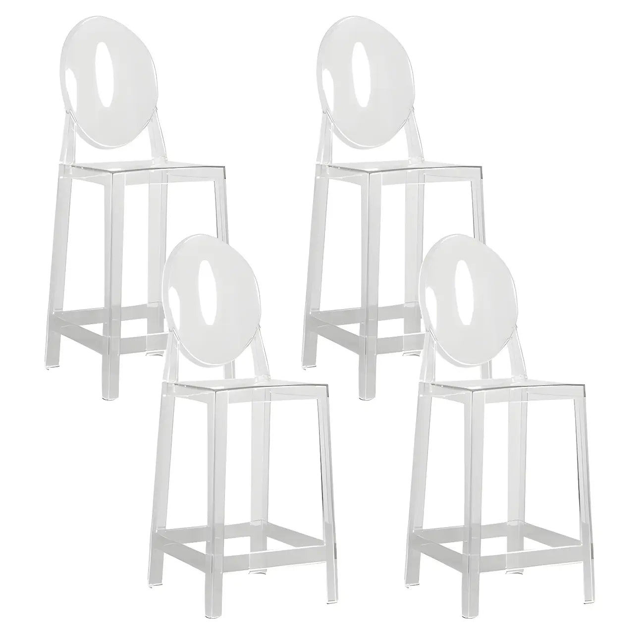 Tabouret de bar moderne en acrylique, coloré, durable et élégant