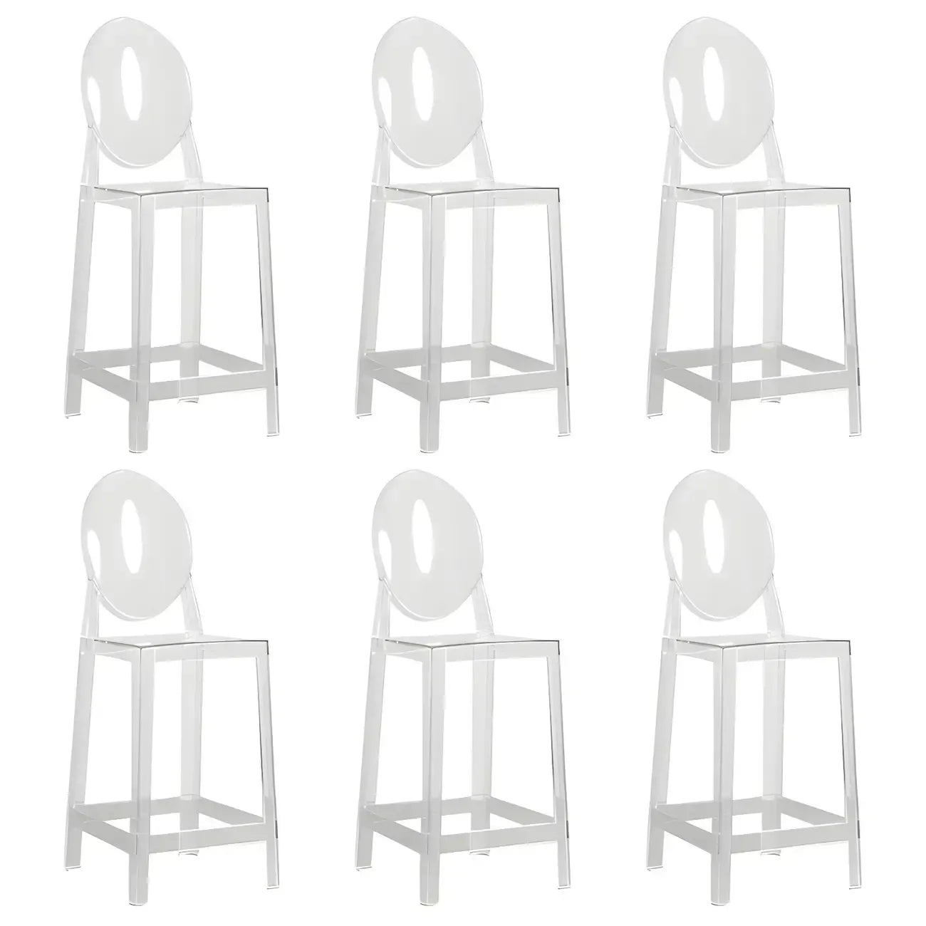 Tabouret de bar moderne en acrylique, coloré, durable et élégant