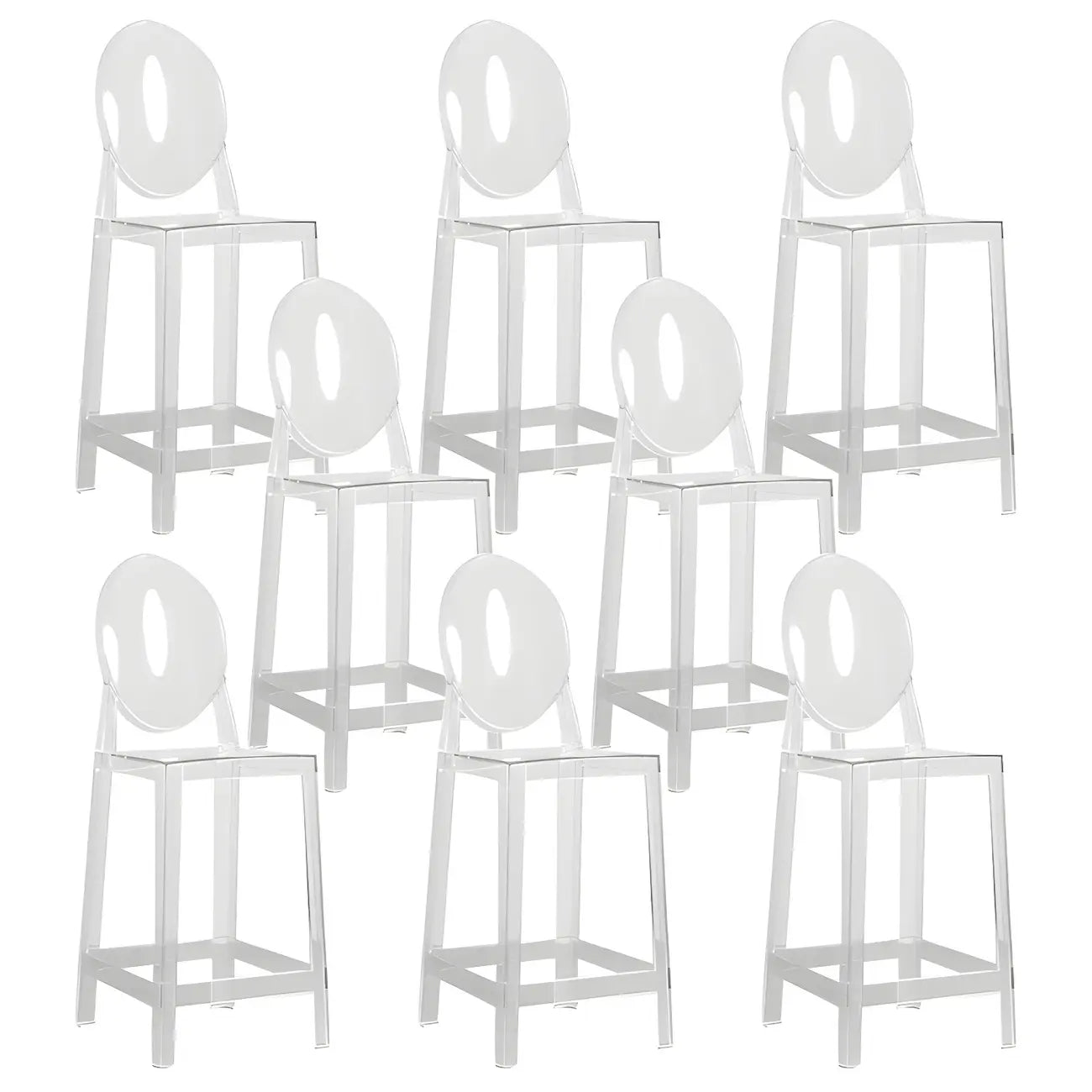 Tabouret de bar moderne en acrylique, coloré, durable et élégant