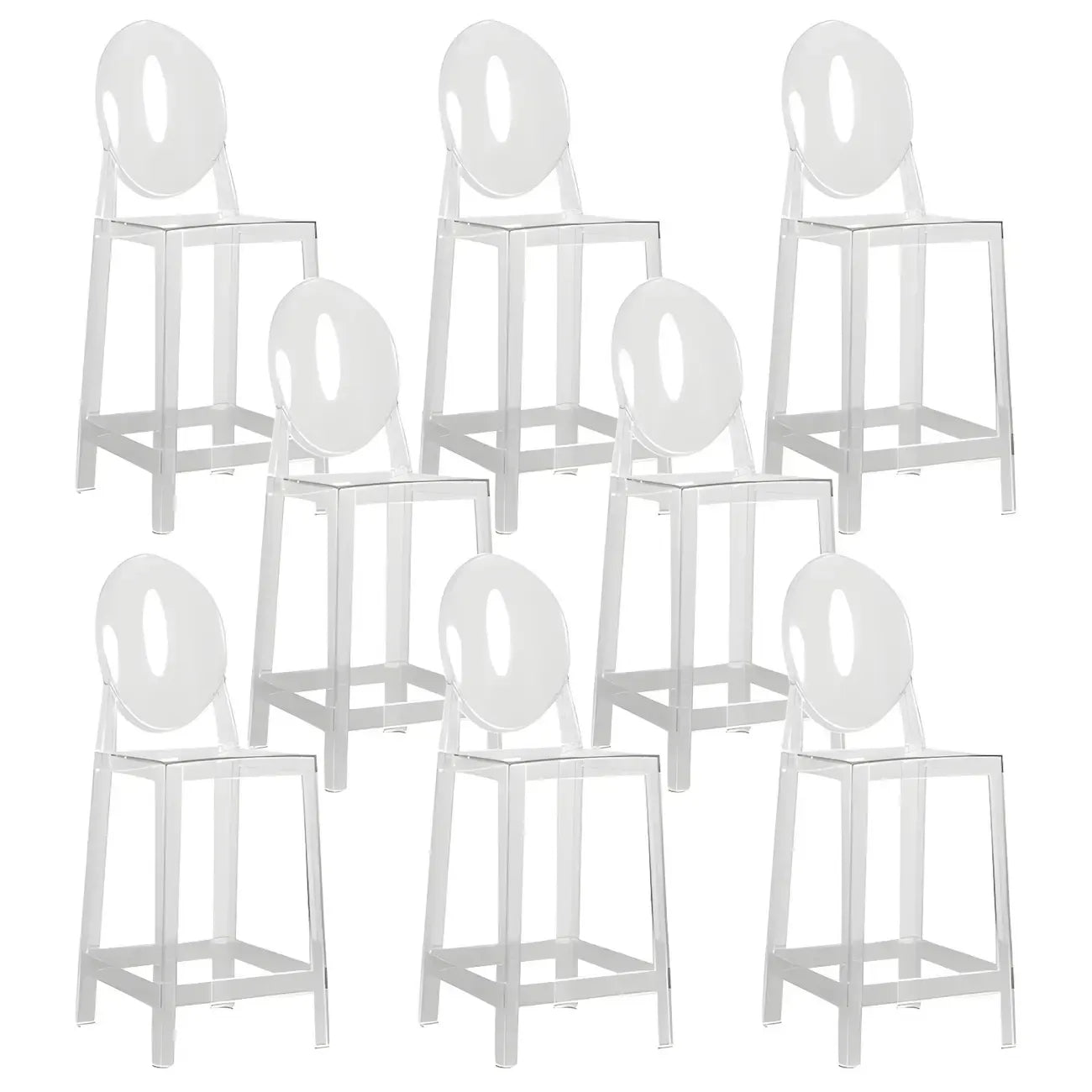 Tabouret de bar moderne en acrylique, coloré, durable et élégant