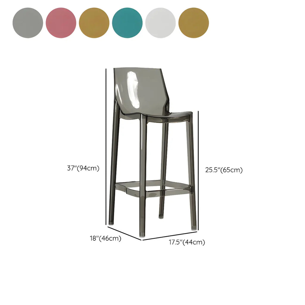 Tabouret de bar moderne en acrylique, coloré, durable et élégant